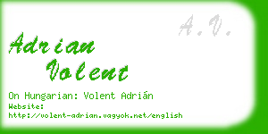 adrian volent business card