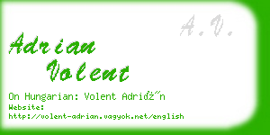 adrian volent business card